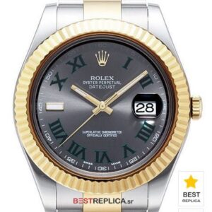 Rolex Datejust 41mm 18k 2-Tone Oyster Fluted Grey Roman