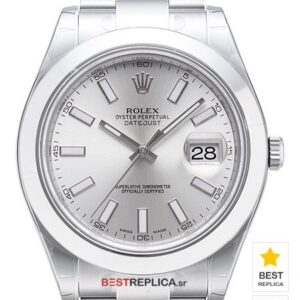 Rolex Datejust 41mm SS Silver Dial Stick Markers