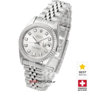Rolex Datejust SS Silver Dial Diamond Markers