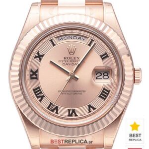 Rolex Day-Date II 18k Rose Gold Rose Ray Dial