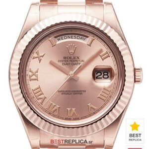 Rolex Day-Date II 41mm 18k Rose Gold Rose Dial Roman Markers