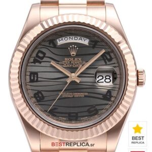 Rolex Day-Date II 41mm 18k Rose Gold Gray Wave Numeral Dial