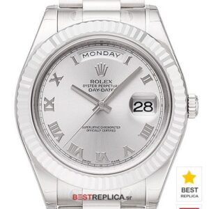 Rolex Day-Date II Silver Dial Roman Markers