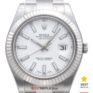 Rolex Datejust 41mm SS White Dial Stick Markers